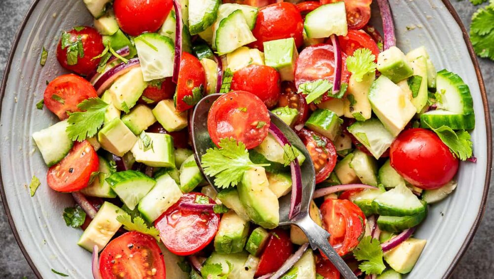 Avocado Cucumber Tomato Salad